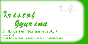 kristof gyurina business card